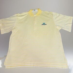 NOS/NWOT: Men’s FAIRWAY & GREENE 1899 CENTENNIAL 1999 Yellow-White Striped shirt